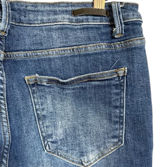Risen High Rise Distressed Relaxed Fit Skinny Jeans Women’s  size 32/15 - Picture 6 of 14